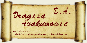 Dragiša Avakumović vizit kartica